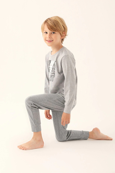 Arnetta Antra Melanj Erkek Çocuk Uzun Kol Pijama Takım