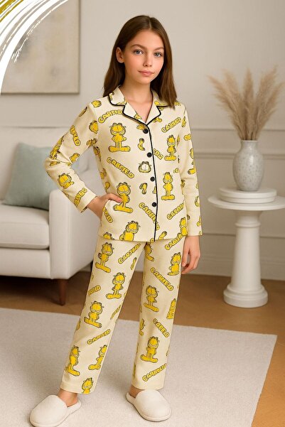 Nex Moda Garfield Desenli Kız Çocuk Pijama Takımı