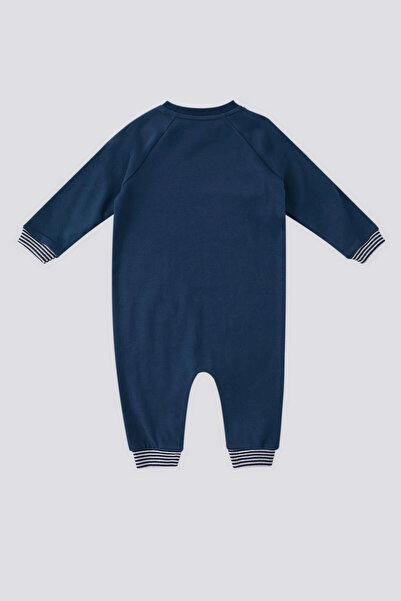 U.S. Polo Assn. U.S. Polo Assn Koyu İndigo Çıtçıt Detay Bebek Tulum