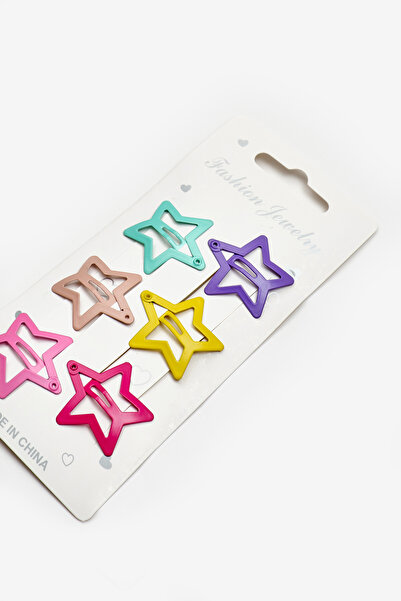 Le Mabelle Multicolored Star Figure Set of 6 Girls' Snap Buckles