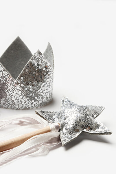 Le Mabelle Σετ μαλλιών για κορίτσια με ασημί παγιέτες