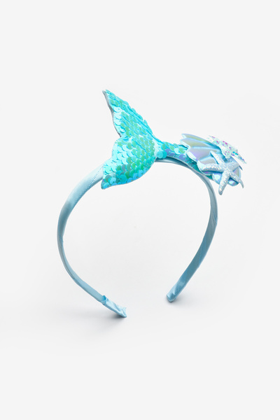 Le Mabelle Coroană pentru fetiță cu sirenă cu paiete albastre