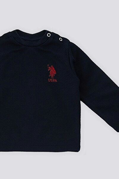 U.S. Polo Assn. U.S. Polo Assn Lacivert Şeritli Bebek 2 Li Takım