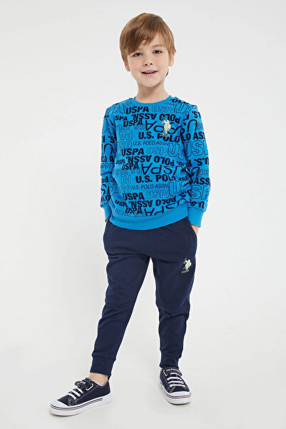 U.S. Polo Assn. База. Polo Assn Licensed Тъмносин комплект анцуг за момчета