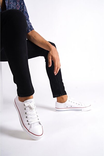 Mubiano Mbcvs200B Flat Sole Lace-Up Men's White Cloth Sports Shoes & Sneakers