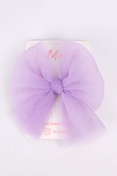 Le Mabelle Lila Tül Fiyonk Kız Çocuk Klips Toka