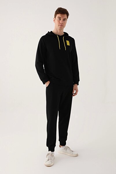 Arnetta Take A Rest Siyah Erkek Uzun Kol Pijama Takım