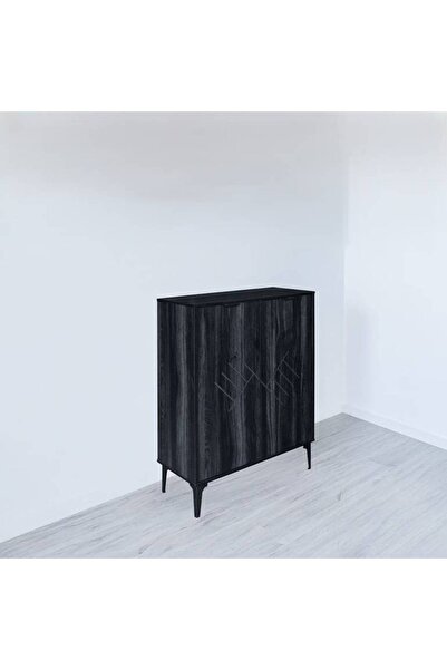 Al Saada Home Limited Quantity - Multi-Purpose Shoe Cabinet 94×33×75 - Black