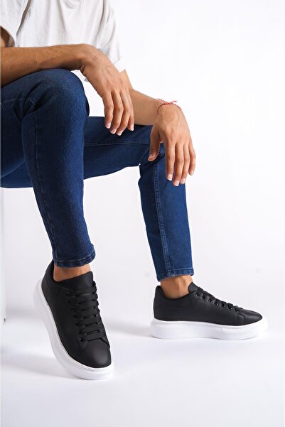 Mubiano Mbmcq1000-S Men's Thick Sole Black Sneaker & Sports Shoes