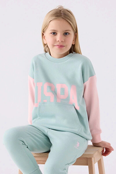 U.S. Polo Assn. Kız Garson Eşofman Takımı - Su Yeşili