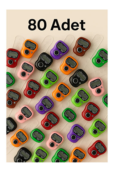 zikirmatik 80 Adet Karışık Renk - Yüzük Tesbih Zikir Matik Namaz Zikir - Karı...
