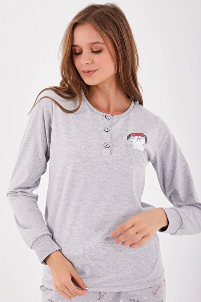 Pierre Cardin Grimelanj Kadın Uzun Kol Pijama Takım