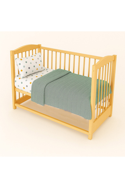 ngn collection Baby Kids Pique Set – Cotton Poplin Fabric, Elastic Sheet + Pi...