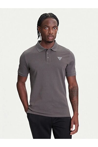 Guess Ανδρικό μπλουζάκι πόλο Beppe Anthracite Active Slim Fit Z5YP02K9WF1-G9I4