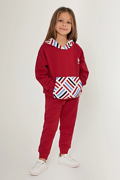 U.S. Polo Assn. LÁNY MELEGÍTŐRUHA - PIROS