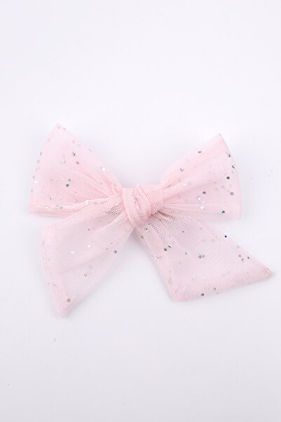 Le Mabelle Pudra Simli Tül Fiyonk Kız Çocuk Klips Toka