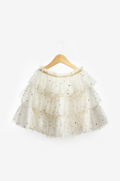 Le Mabelle Κοντό μανδύα για κορίτσι με λευκό αστέρι