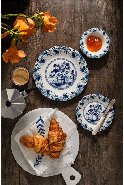 PORSER Porselen Alba Bloom 8 Parça 4 Kişilik Kahvaltı Takımı