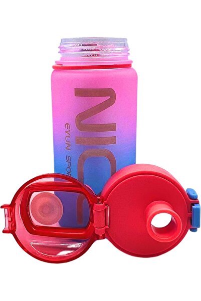 Twisoo Transparent Plastic Water Bottle with Flip-Top Lid, Secure Lock, Leak-Proof Design, BPA Free