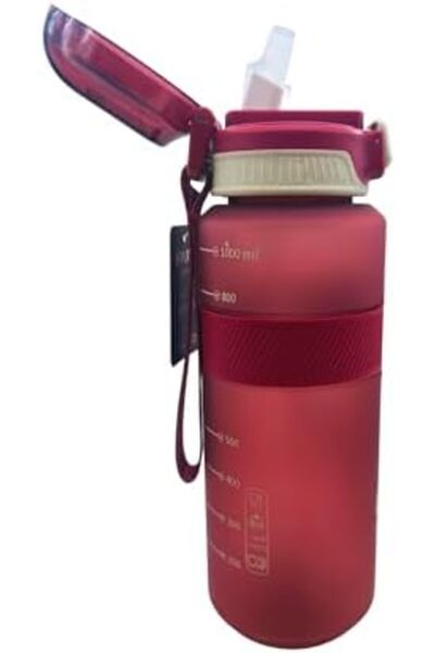 Twisoo BPA Free Tritan Leak Proof Water Bottle with Infuser Strainer and Time Markers - Motivational