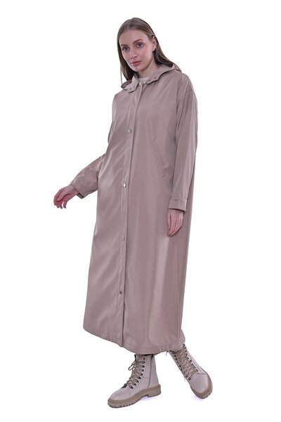 Invee Art long raincoat beige