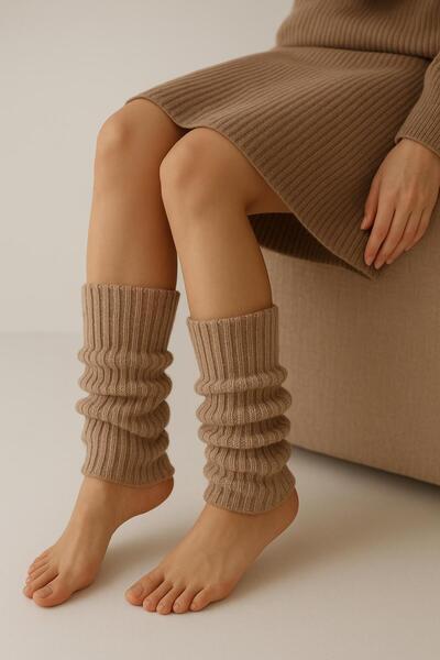 COTAS 100% Acrylic Premium Knitwear Knitted Thick Foot Warmer Leggings