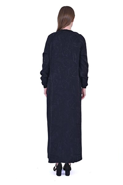 Invee Modal Ön Fırfırlı Elbise SİYAH