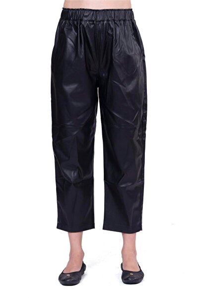 Invee Шкіряні штани ЧОРНІ