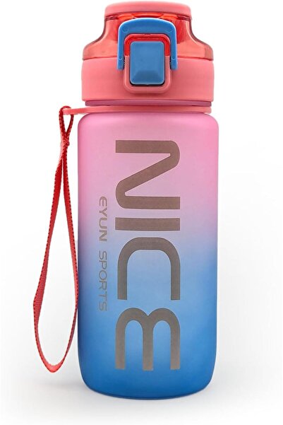 Twisoo Transparent Plastic Water Bottle with Flip-Top Lid, Secure Lock, Leak-Proof Design, BPA Free