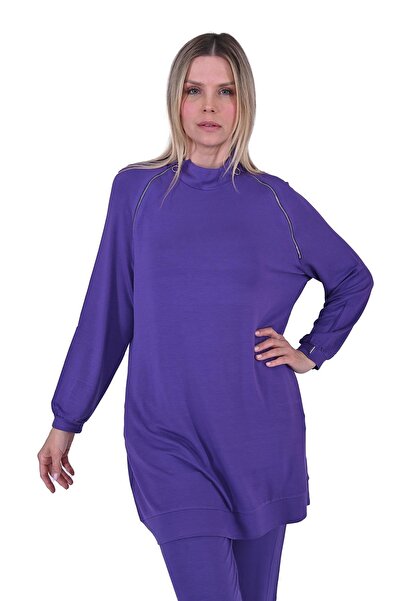 Invee Zippered Training Suit Purple