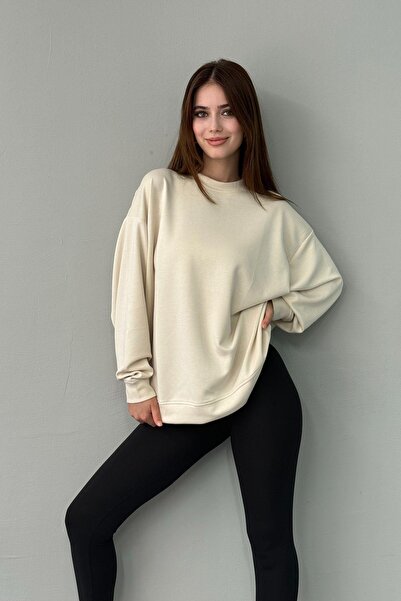 lizge giyim BİSİKLET YAKA MODAL SWEATSHIRT