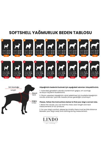 Lindodogs Softshell Army Green Küçük,Orta ve Büyük Irk Köpek Yağmurluğu