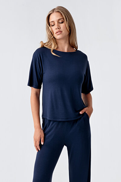 Artış Short Sleeve Flexible Viscose Pajama Suit