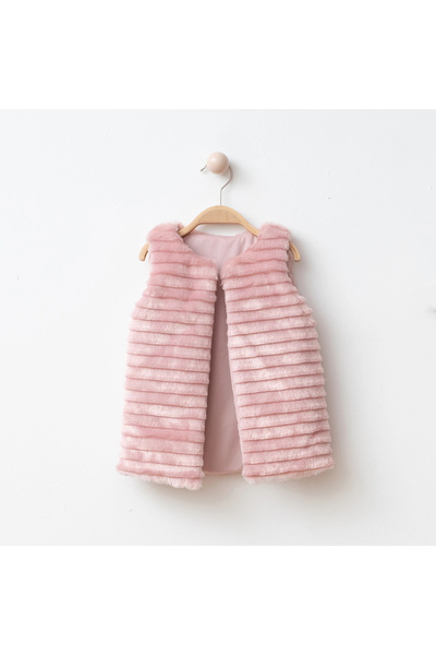 My Lusa baby wear Girl's Striped Plush Vest