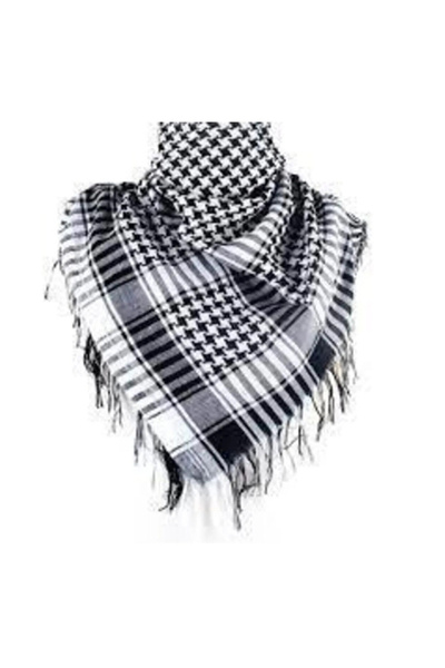 Bima Ticaret Unisex Suitable for Daily Use Large Size 100X100 cm Puşi, Poşu, Kefiye White Shawl