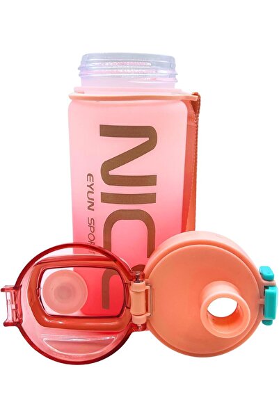 Twisoo Transparent Plastic Water Bottle with Flip-Top Lid, Secure Lock, Leak-Proof Design, Elegant S
