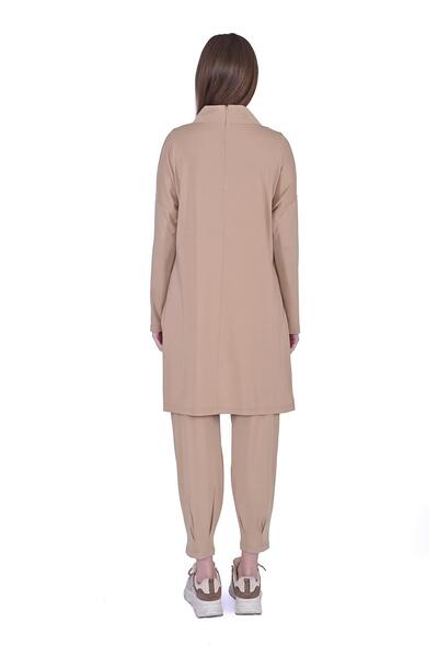 Invee Eared Trousers Suit Camel