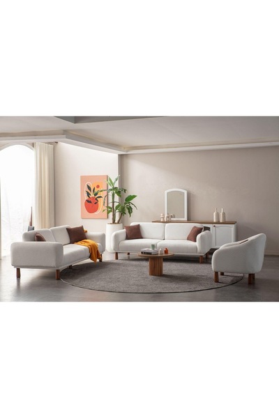 Pirlife home İNEGÖL Mobilyası 3+3+1 YATAKLI Bohem Koltuk takımı