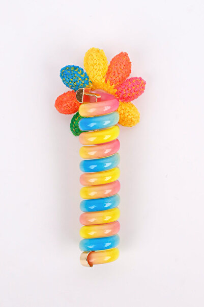 Le Mabelle Multicolored Daisy Figured Girl's Pasta Buckle