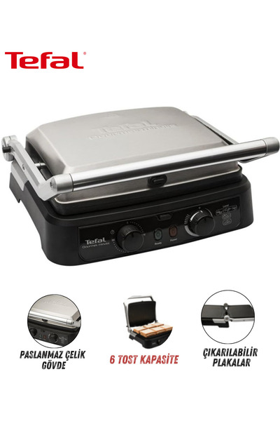TEFAL Premium Xl Izgara Ve Tost Makinesi, Zamanlayıcı 2000w - Çıkarılabilir Plakalar