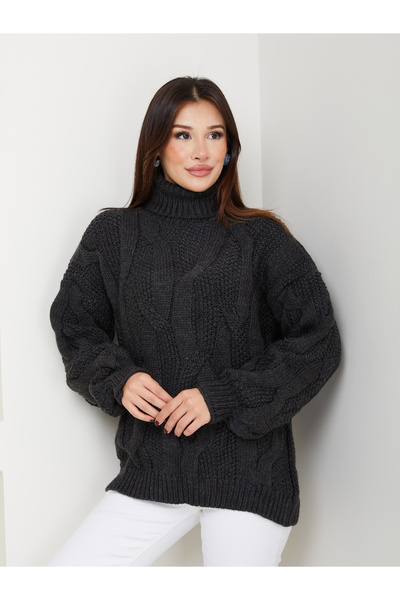 RACE FASHİON Πλεκτό πλεκτό πουλόβερ με ζιβάγκο RC8203