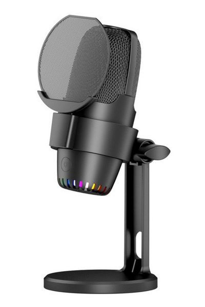 DRİTON Driton Mv-9 Siyah Rgb Usb Oyuncu Yayıncı Ve Podcast Için Uyumlu Condenser Mikrofon