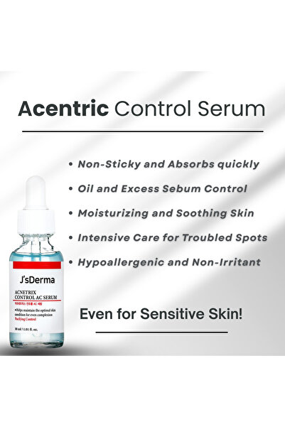 J'sDerma Face Serum with 8% Niacinamide + Zinc PCA Acnetrix Control AC Serum