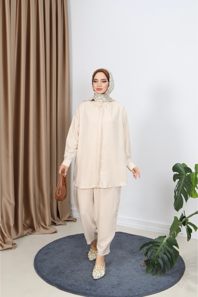 NİSUM MODA Pants Suit with Hidden Buttons