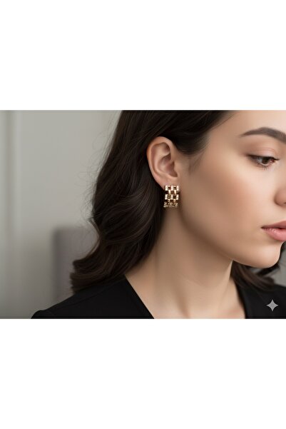 bettin tasarım Xuping Stainless Zircon Stone Mesh Model Women's Earrings