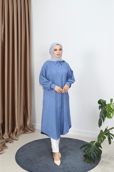 NİSUM MODA Buttoned Long Tunic