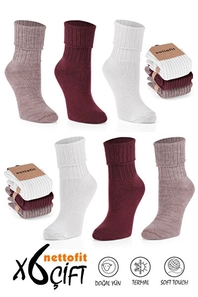 nettofit 6 пар зимових жіночих вовняних шкарпеток Soft Touch