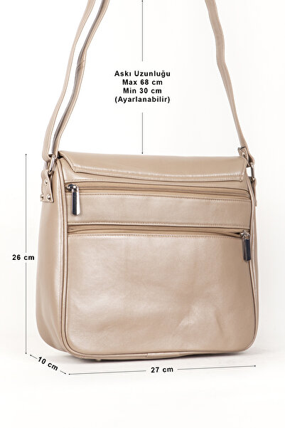 Dericlub 2070 Model Real Leather Women's Mink Crossbody Bag