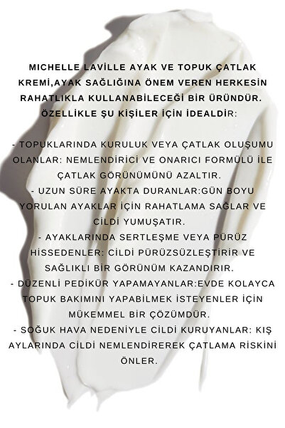 Michelle Laville Ayak Ve Topuk Çatlak Onarım Kremi | Ayak Kokusu Giderici | Ayak Bakımı 100ml