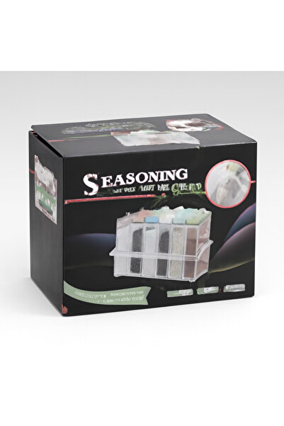 Generic Acrylic Spice Jar with Spoons and Spice Dispenser, Clear